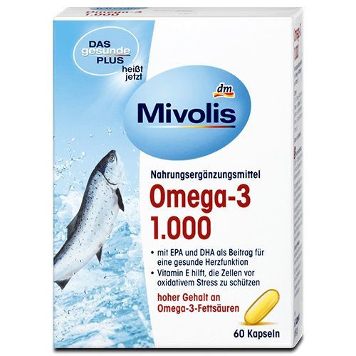 БАД комплекс Омега-3 в капсулах Mivolis 60 шт