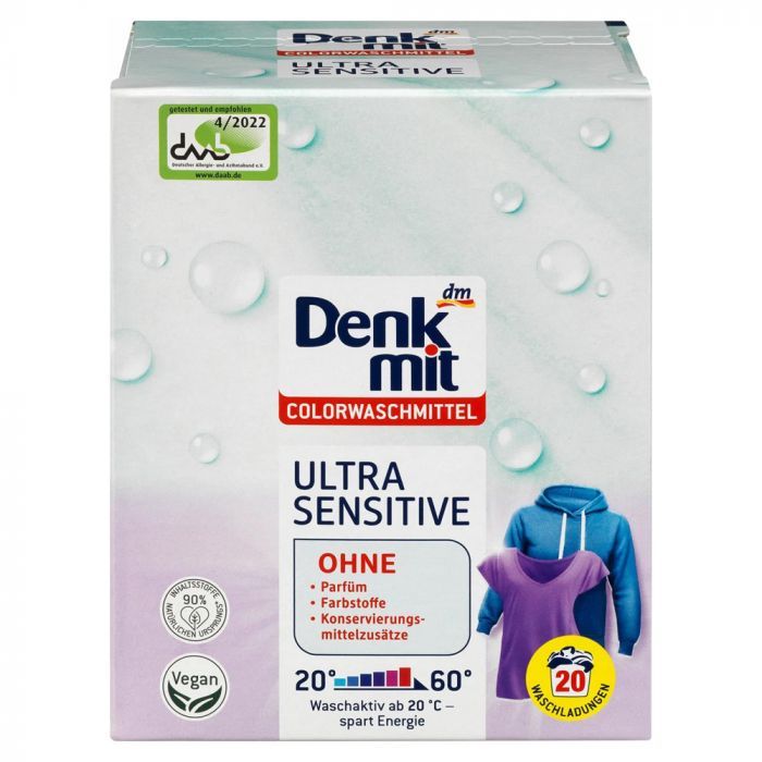 Бесфосфатный порошок для стирки цветных вещей DenkMit Ultra Sensitive 1,35 кг