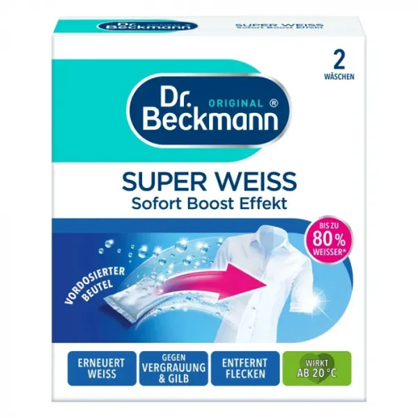 Засіб для відновлення білого кольору тканин Dr. Beckmann Super Weiß 80г